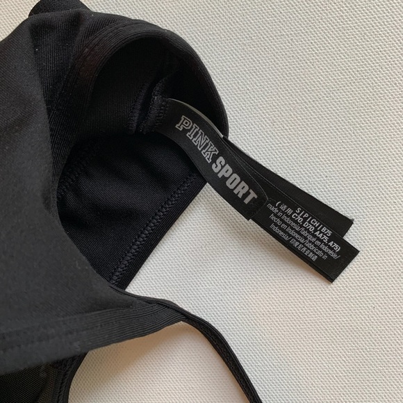 2 PINK Sports Bras Ultimate Victoria's Secret Black and Pink Sz S - Picture 15 of 15